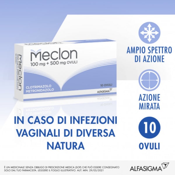 MECLON*10 OVULI VAG 100+500MG