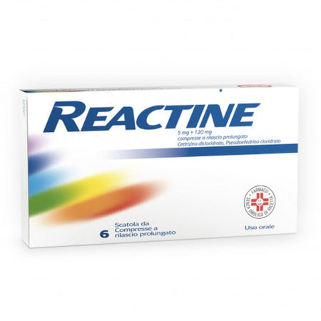 REACTINE*6CPR 5MG+120MG RP