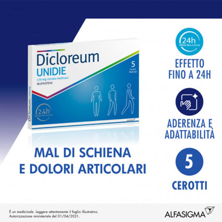 DICLOREUM UNIDIE*5CER 136MG24H