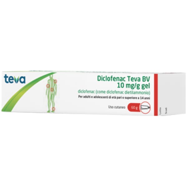 DICLOFENAC TEVA*GEL 60G 10MG/G