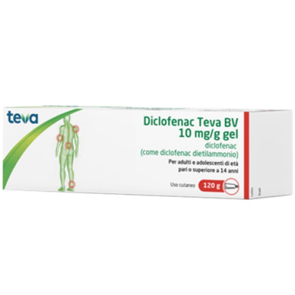 DICLOFENAC TEVA*GEL120G 10MG/G