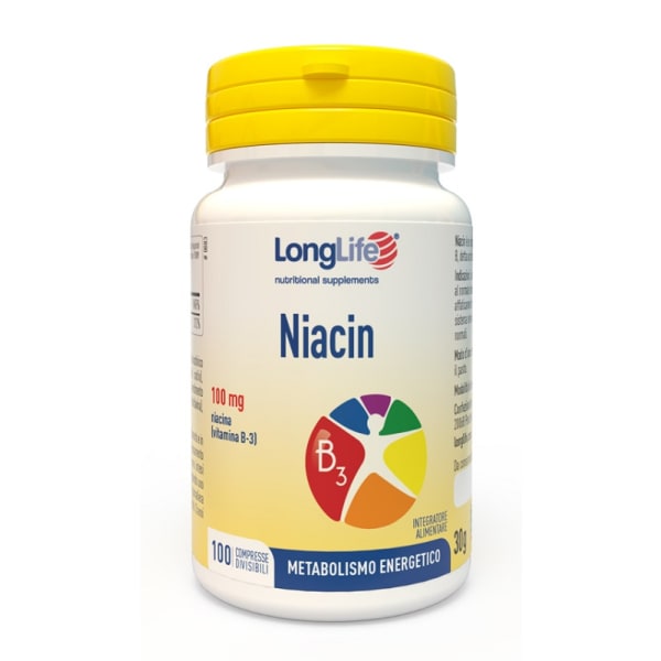LONGLIFE NIACIN 100MG 100CPR