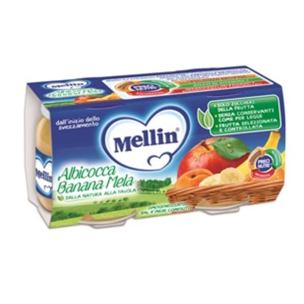 Mellin omog alb/ban/mel 2x100g