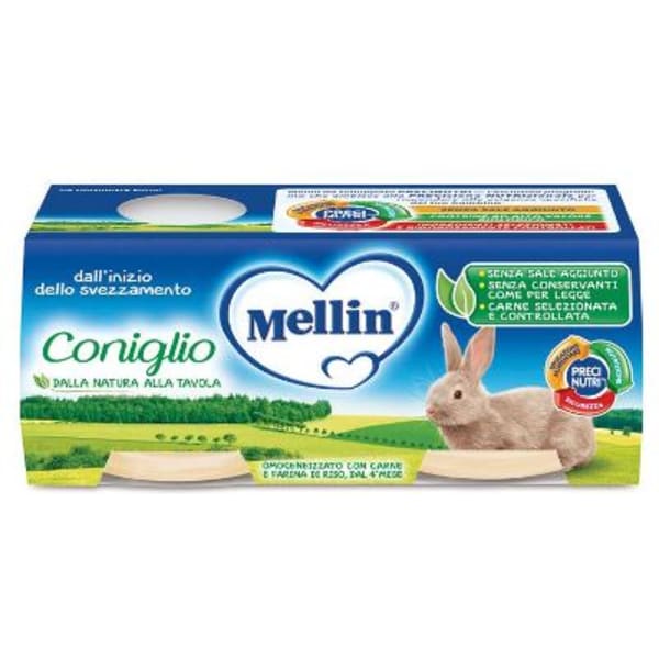 Mellin omog coniglio 2x120g