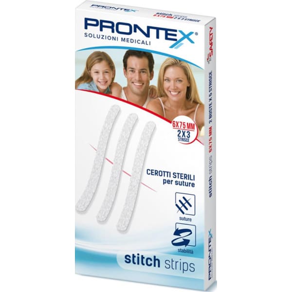 PRONTEX STITCH STRIPS 6X75 6PZ