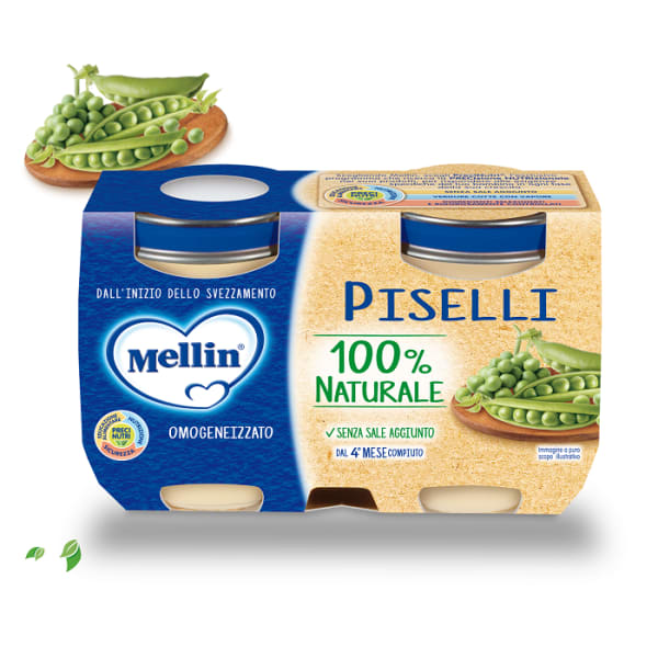 Mellin omog piselli 2x125g