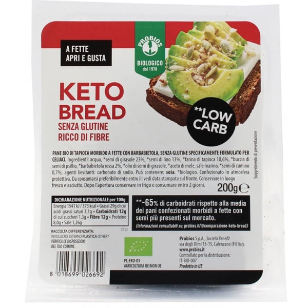 PROBIOS KETO BREAD S/GLUT 200G
