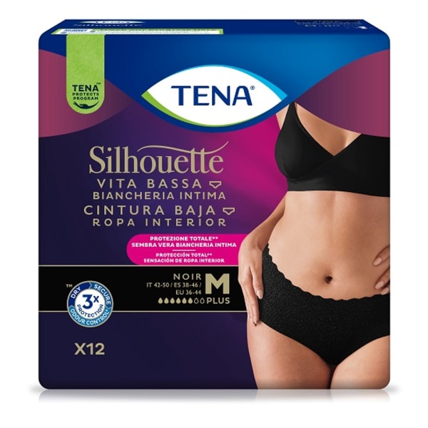 TENA SILHOUETTE NOIR M V/B 12P