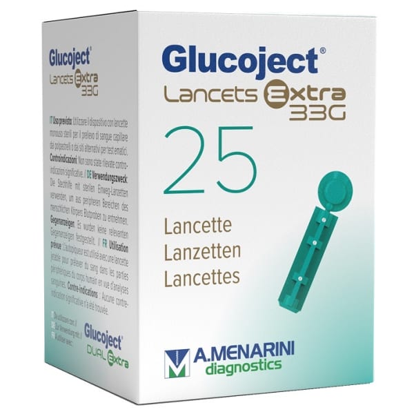 GLUCOJECT LANCETS EX G33 25PZ